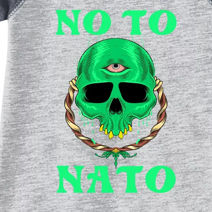 No To NATO Anti War Peace Ukraine Infant Baby Jersey Bodysuit