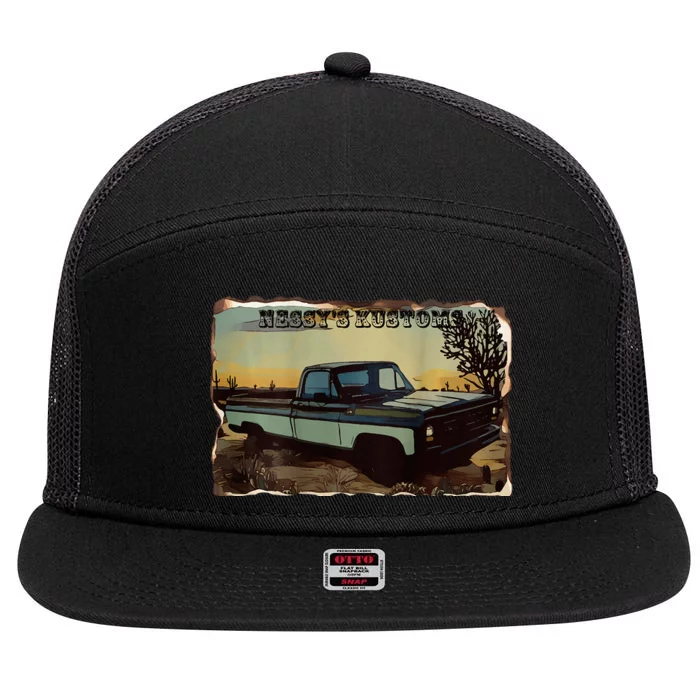 Nessy Truck 7 Panel Mesh Trucker Snapback Hat