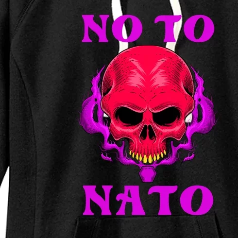 No To NATO Anti War Peace Ukraine Women's Fleece Hoodie