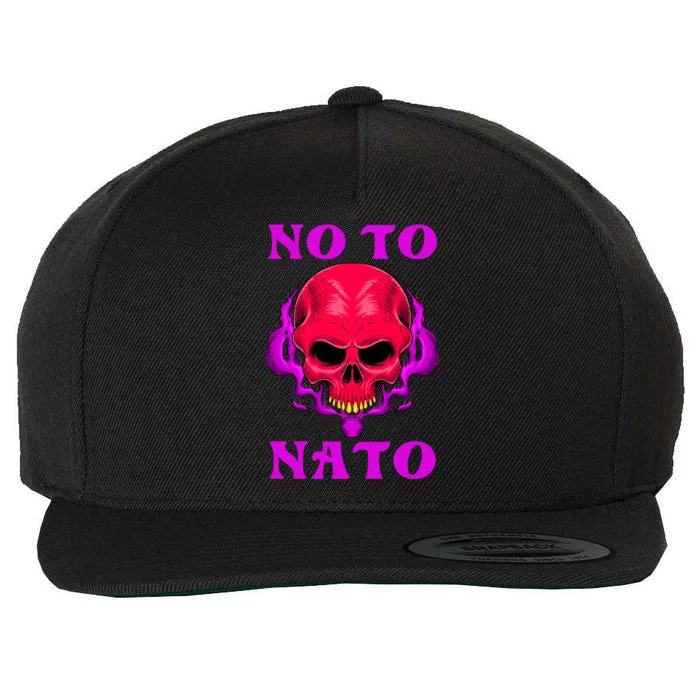 No To NATO Anti War Peace Ukraine Wool Snapback Cap