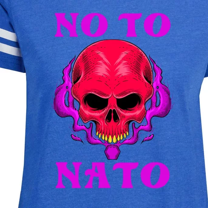 No To NATO Anti War Peace Ukraine Enza Ladies Jersey Football T-Shirt