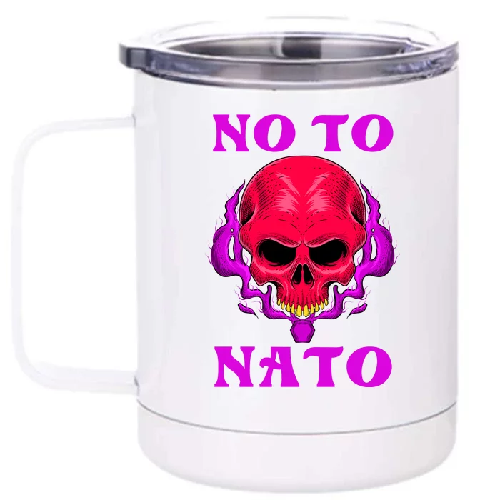 No To NATO Anti War Peace Ukraine Front & Back 12oz Stainless Steel Tumbler Cup