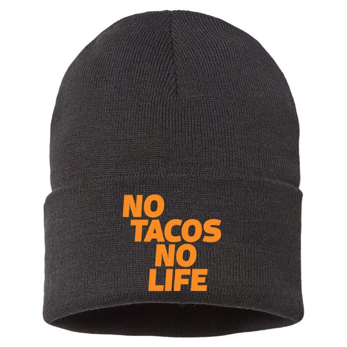 No Tacos No Life Sustainable Knit Beanie