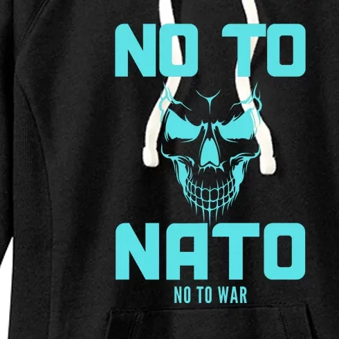 No To NATO Anti War Peace Ukraine Women's Fleece Hoodie