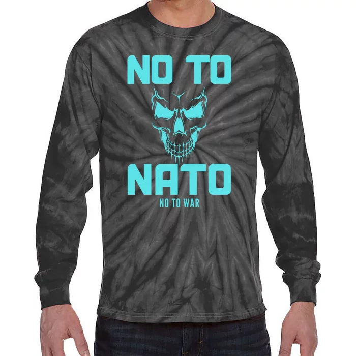 No To NATO Anti War Peace Ukraine Tie-Dye Long Sleeve Shirt