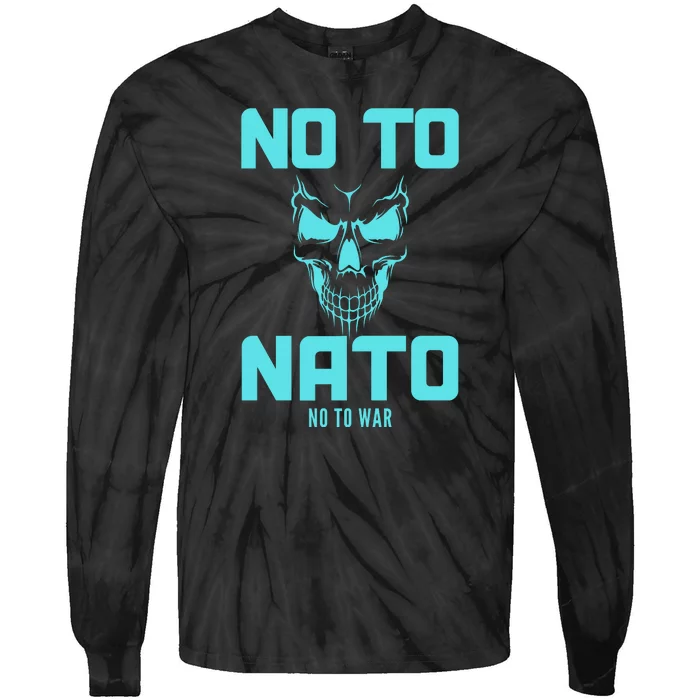 No To NATO Anti War Peace Ukraine Tie-Dye Long Sleeve Shirt