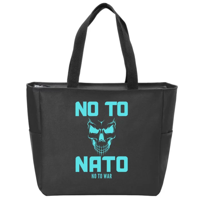 No To NATO Anti War Peace Ukraine Zip Tote Bag