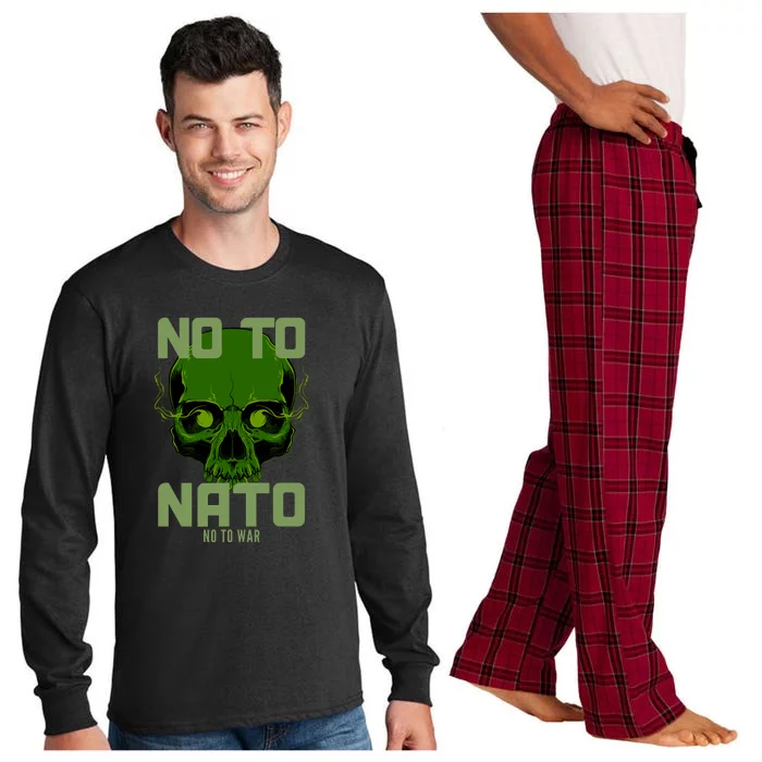 No To NATO Anti War Peace Ukraine Long Sleeve Pajama Set