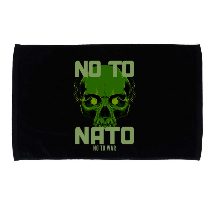 No To NATO Anti War Peace Ukraine Microfiber Hand Towel