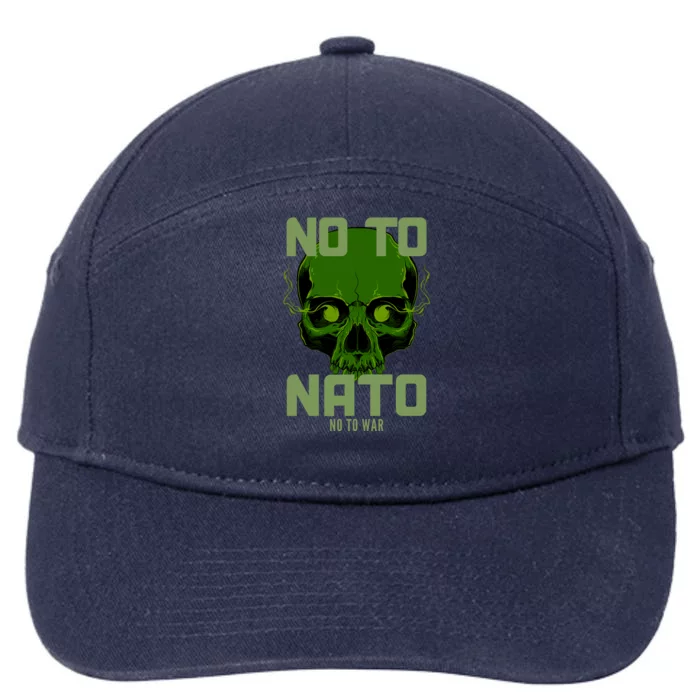 No To NATO Anti War Peace Ukraine 7-Panel Snapback Hat