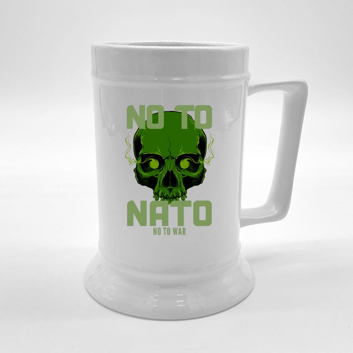 No To NATO Anti War Peace Ukraine Front & Back Beer Stein