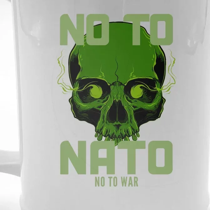 No To NATO Anti War Peace Ukraine Front & Back Beer Stein