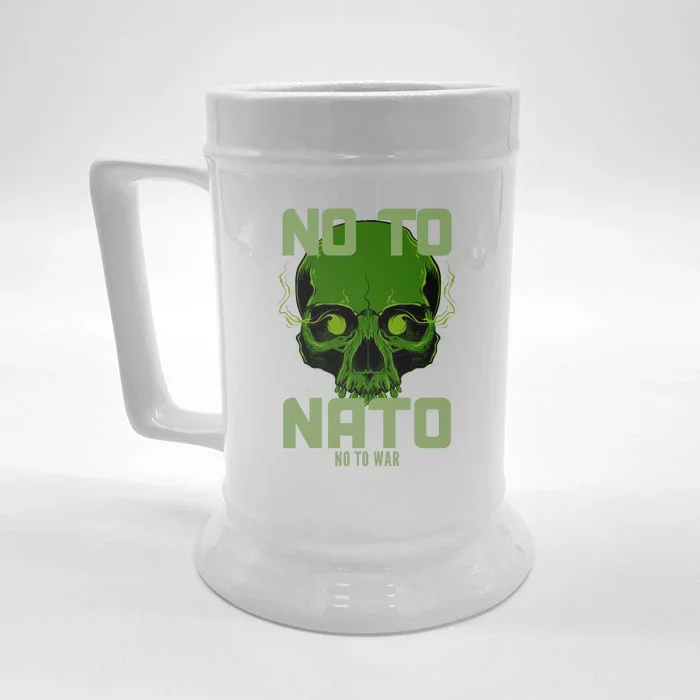 No To NATO Anti War Peace Ukraine Front & Back Beer Stein