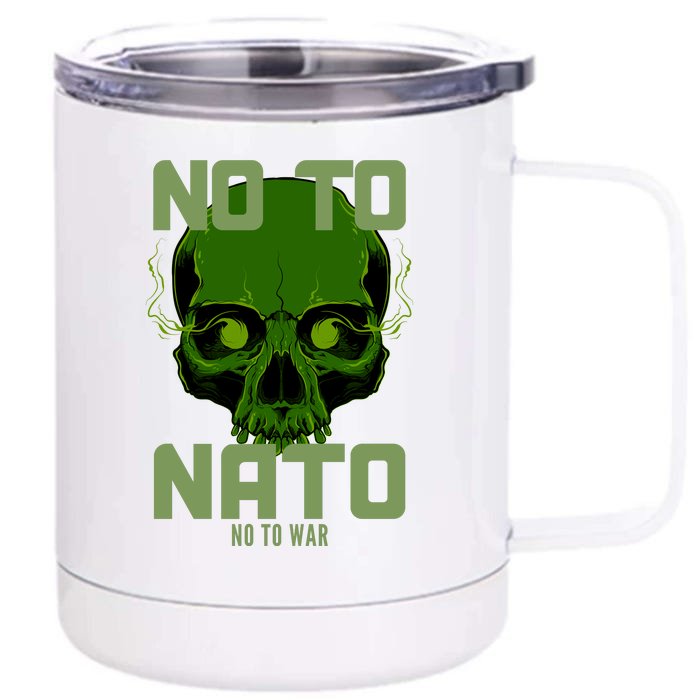 No To NATO Anti War Peace Ukraine Front & Back 12oz Stainless Steel Tumbler Cup