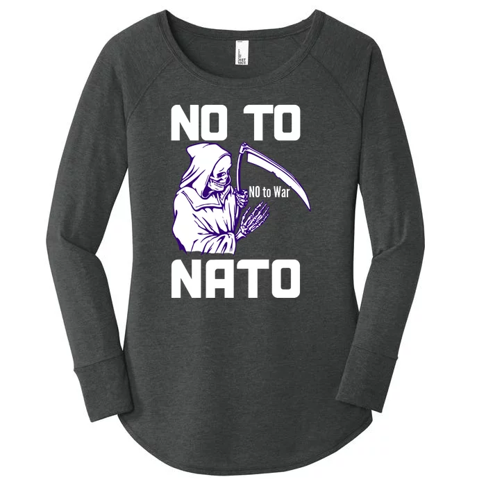 No To NATO Anti War Peace Ukraine Women's Perfect Tri Tunic Long Sleeve Shirt