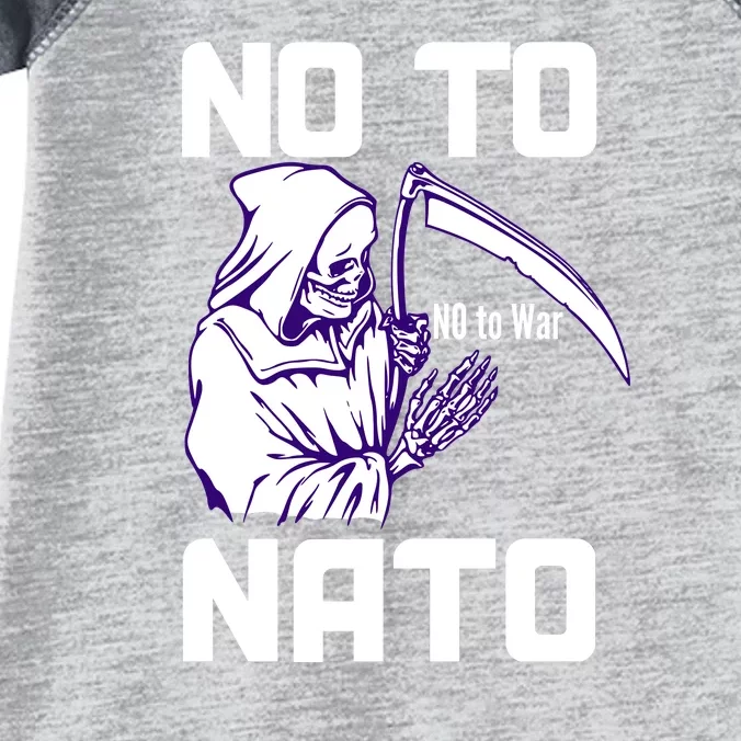 No To NATO Anti War Peace Ukraine Infant Baby Jersey Bodysuit