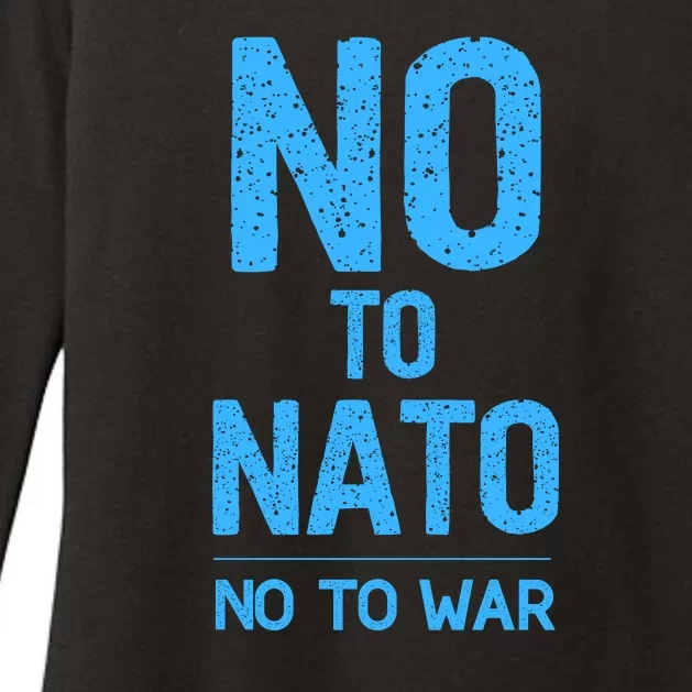 No To NATO Anti War Peace Ukraine Womens CVC Long Sleeve Shirt