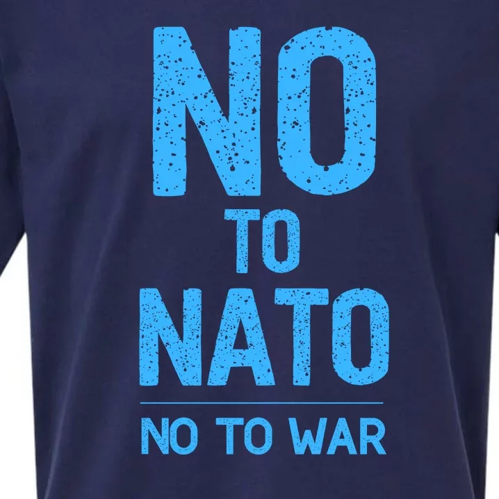 No To NATO Anti War Peace Ukraine Sueded Cloud Jersey T-Shirt