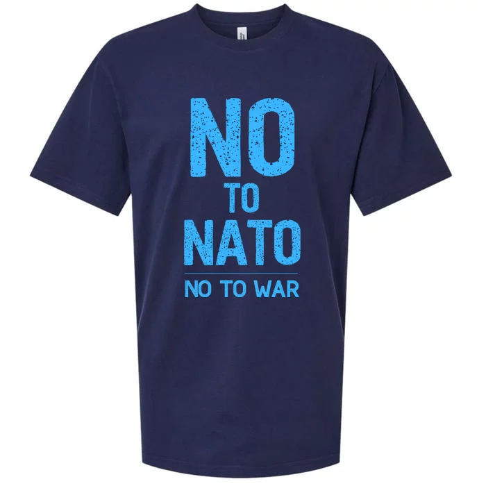 No To NATO Anti War Peace Ukraine Sueded Cloud Jersey T-Shirt