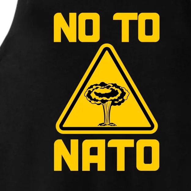 No To NATO Anti War Peace Ukraine Ladies Tri-Blend Wicking Tank