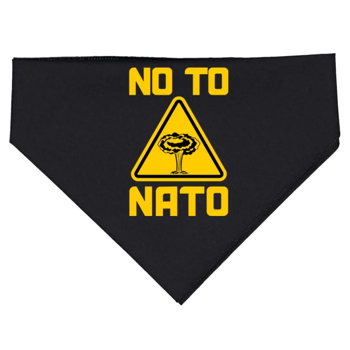 No To NATO Anti War Peace Ukraine USA-Made Doggie Bandana