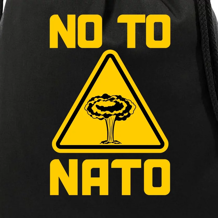 No To NATO Anti War Peace Ukraine Drawstring Bag