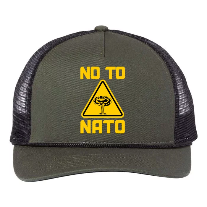 No To NATO Anti War Peace Ukraine Retro Rope Trucker Hat Cap