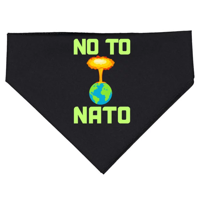 No To NATO Anti War Peace Ukraine USA-Made Doggie Bandana