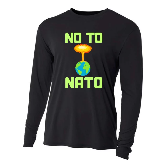 No To NATO Anti War Peace Ukraine Cooling Performance Long Sleeve Crew