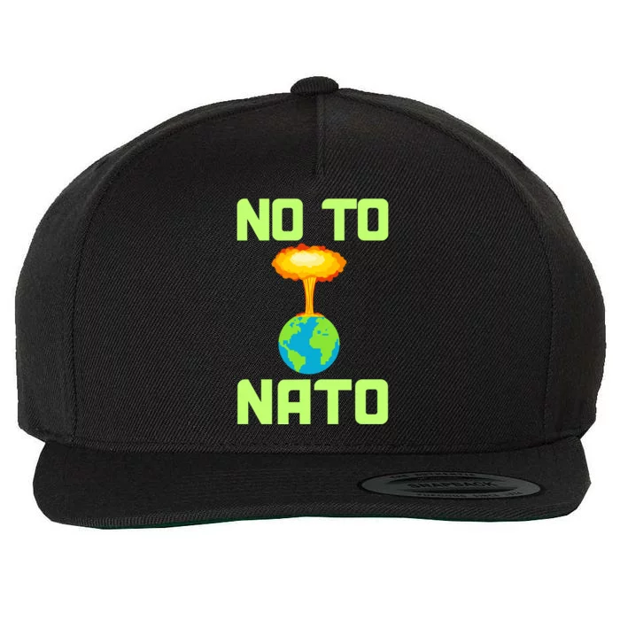 No To NATO Anti War Peace Ukraine Wool Snapback Cap