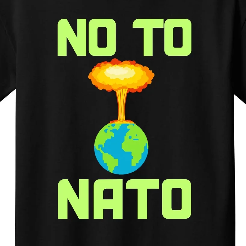 No To NATO Anti War Peace Ukraine Kids T-Shirt