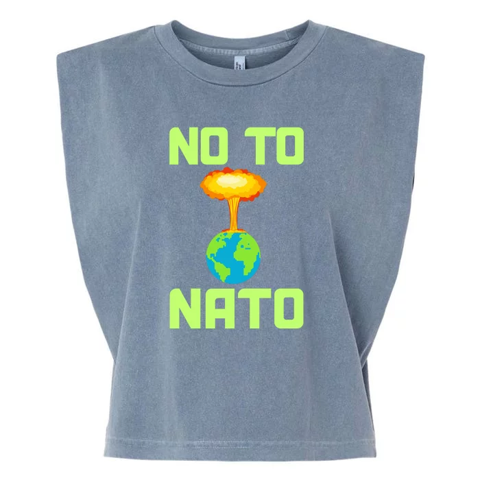 No To NATO Anti War Peace Ukraine Garment-Dyed Women's Muscle Tee