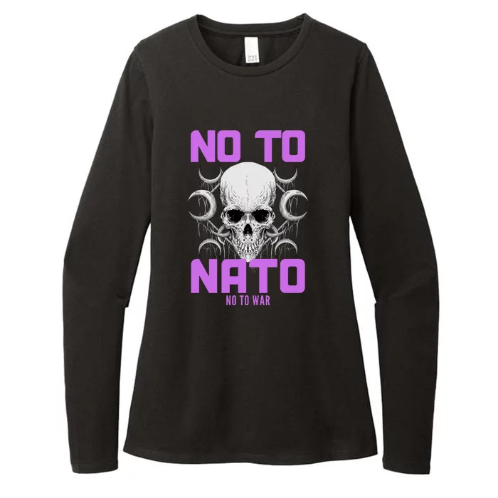 No To NATO Anti War Peace Ukraine Womens CVC Long Sleeve Shirt