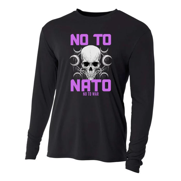 No To NATO Anti War Peace Ukraine Cooling Performance Long Sleeve Crew