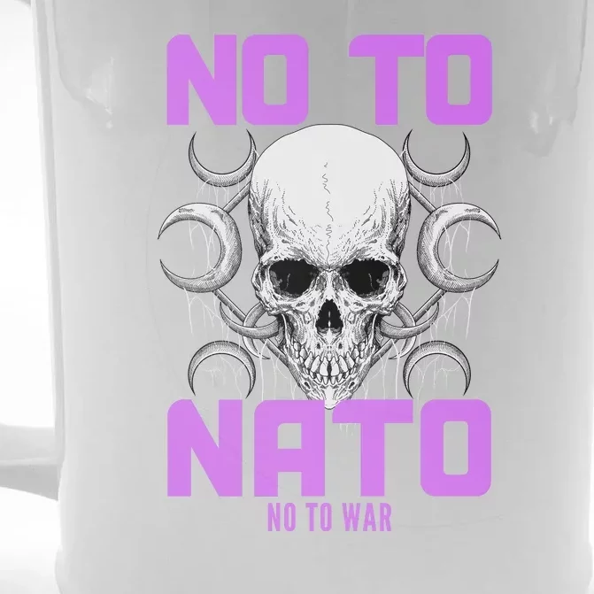 No To NATO Anti War Peace Ukraine Front & Back Beer Stein