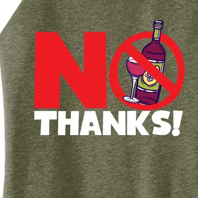 No Thanks No Wine Alcoholfree Gift Women’s Perfect Tri Rocker Tank