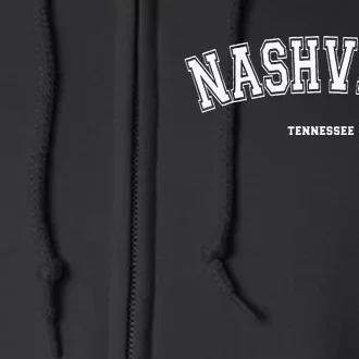 Nashville Tennessee Full Zip Hoodie