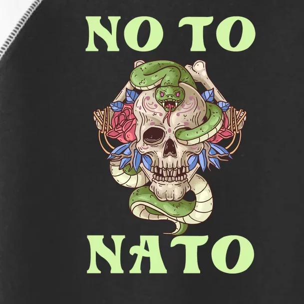 No To NATO Anti War Peace Ukraine Toddler Fine Jersey T-Shirt