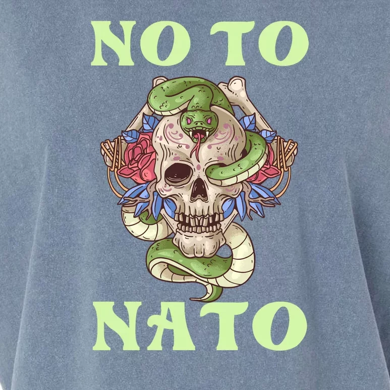 No To NATO Anti War Peace Ukraine Garment-Dyed Women's Muscle Tee