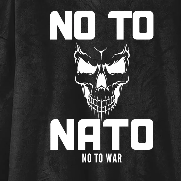 No To NATO Anti War Peace Ukraine Hooded Wearable Blanket