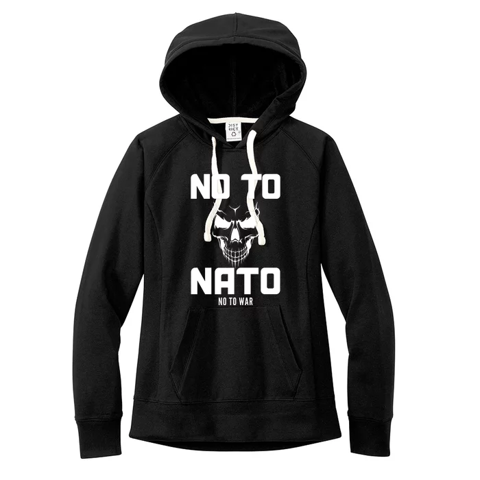 No To NATO Anti War Peace Ukraine Women's Fleece Hoodie