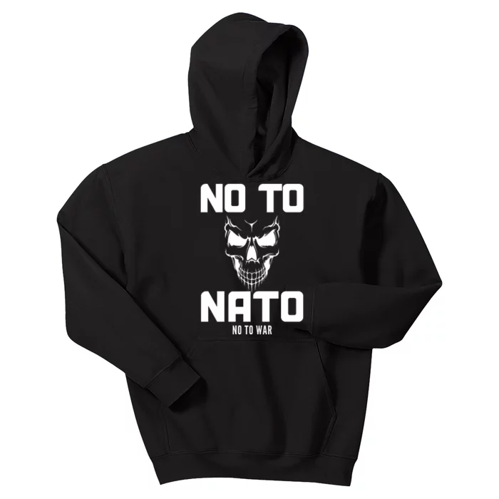 No To NATO Anti War Peace Ukraine Kids Hoodie