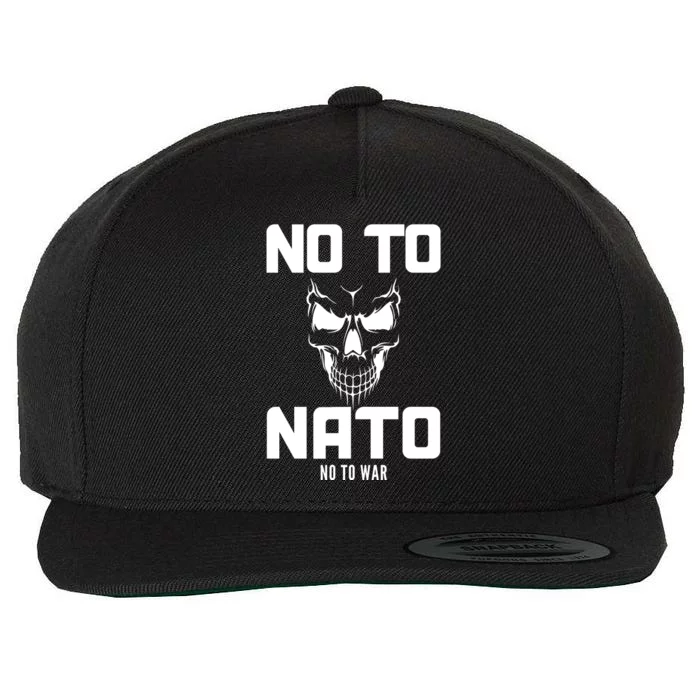 No To NATO Anti War Peace Ukraine Wool Snapback Cap