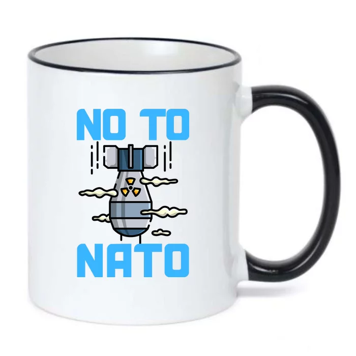 No To NATO Anti War Peace Ukraine Black Color Changing Mug