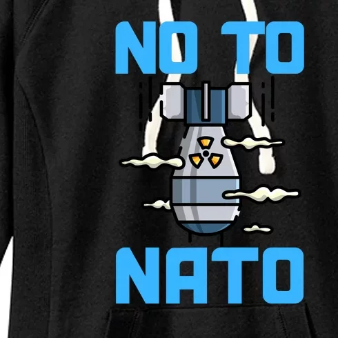 No To NATO Anti War Peace Ukraine Women's Fleece Hoodie