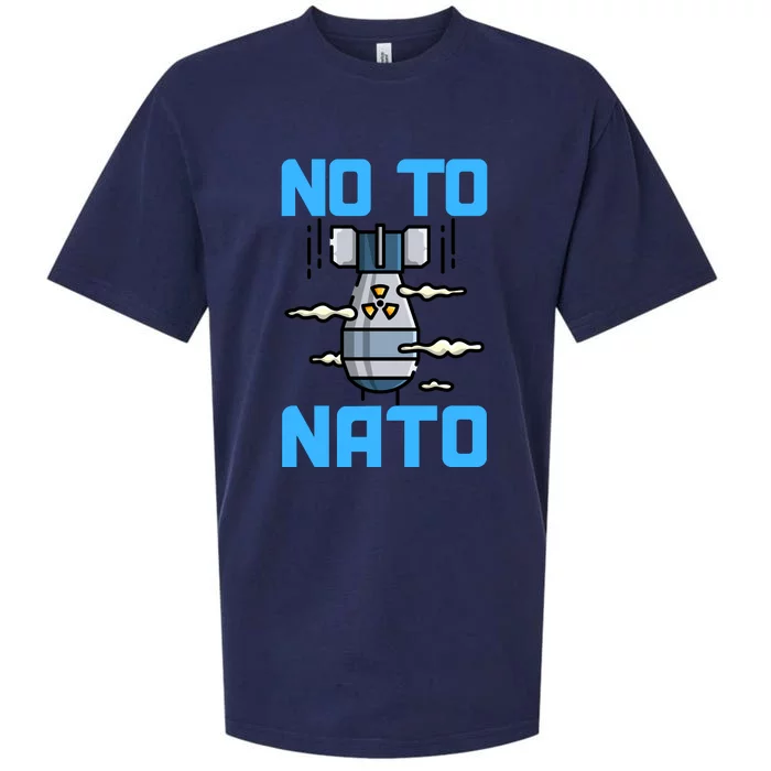 No To NATO Anti War Peace Ukraine Sueded Cloud Jersey T-Shirt