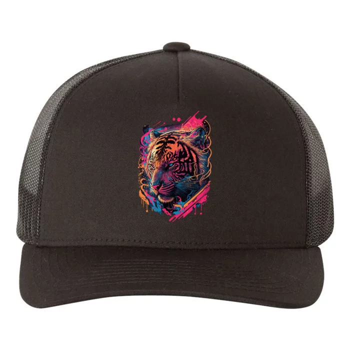 Neon Tiger Yupoong Adult 5-Panel Trucker Hat