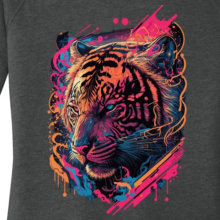 Neon Tiger Women's Perfect Tri Tunic Long Sleeve Shirt