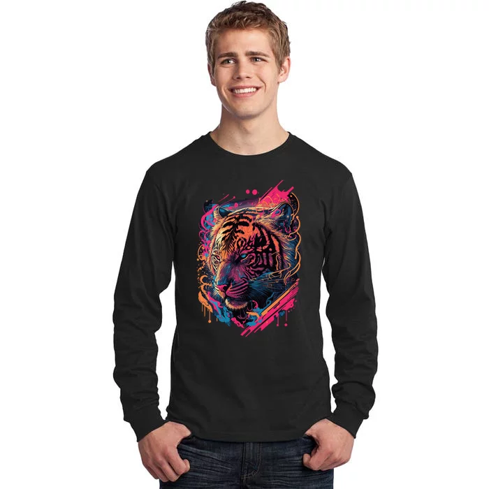 Neon Tiger Tall Long Sleeve T-Shirt