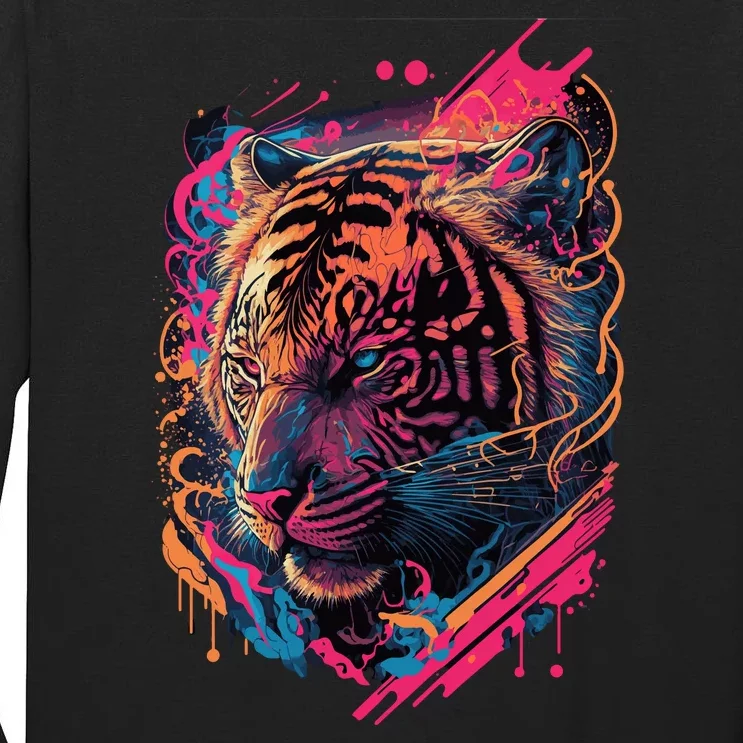 Neon Tiger Tall Long Sleeve T-Shirt